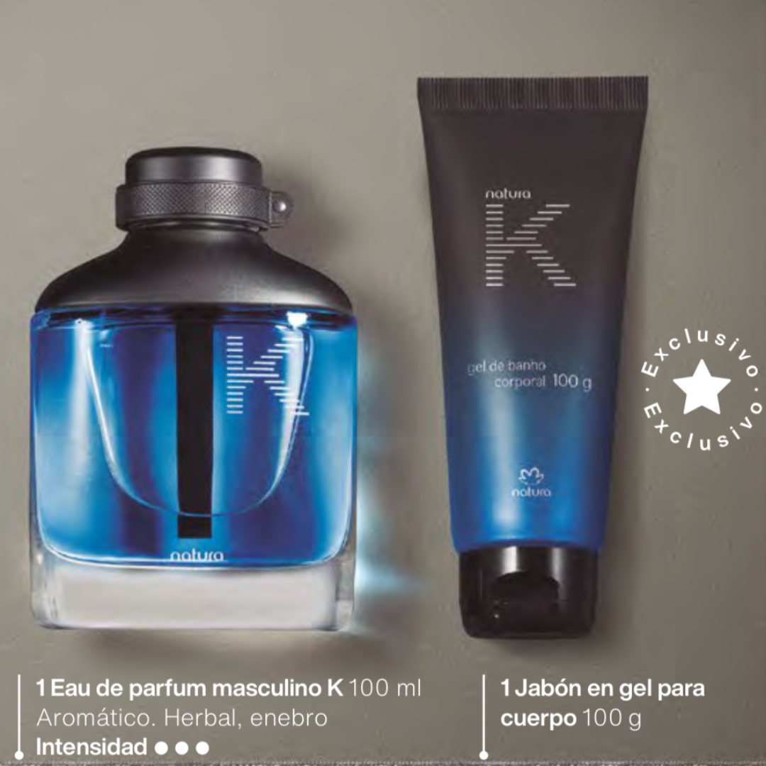K Eau De Parfum Fragancia Masculina + Gel de baño