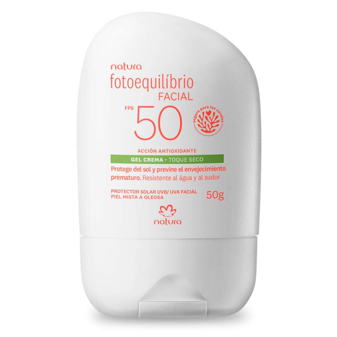 Gel crema protector facial FPS 50 piel grasa